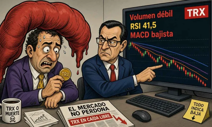TRX cerca del cierre previo: volumen débil y señales técnicas mixtas el 24 de octubre