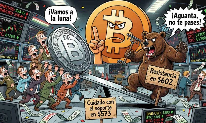 BNB rompe soporte de $593 y cae 0,78% el 6 de agosto de 2026