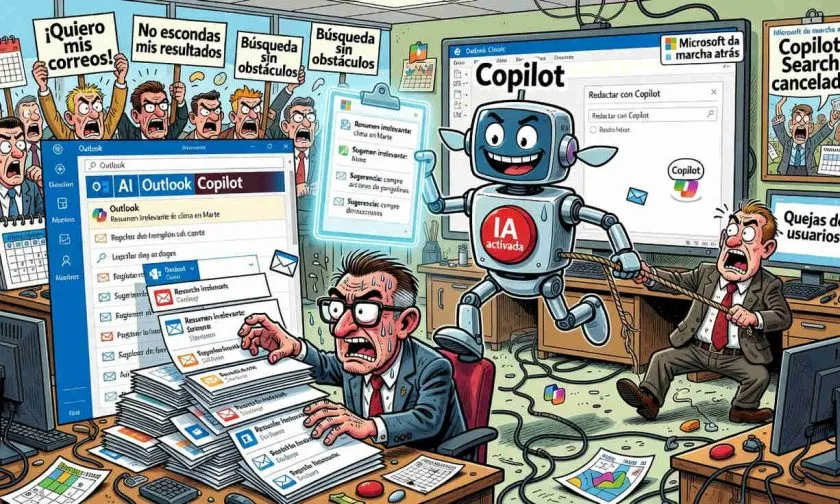 Microsoft cancela Copilot Search en Outlook tras la indignación de los usuarios