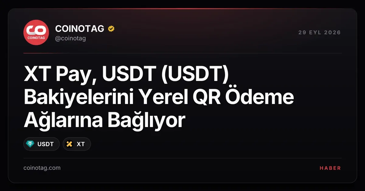 XT Pay, kullanıcıların USDT ile QR kodlu ödemeler yapmasını sağlıyor