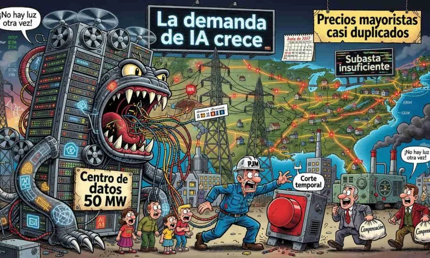 PJM amenaza con cortar la energía a grandes centros de datos para evitar apagones