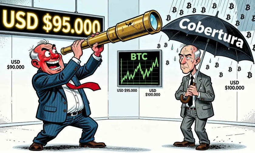Opciones de bitcoin apuntan a USD $95.000 mientras sube la cobertura