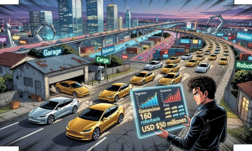 Tesla Robotaxi: un cálculo proyecta ingresos de USD $50 millones en dos años con una sola flota