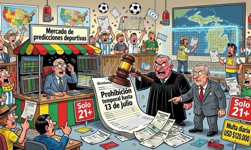 Kalshi enfrenta bloqueo temporal en Michigan por contratos deportivos