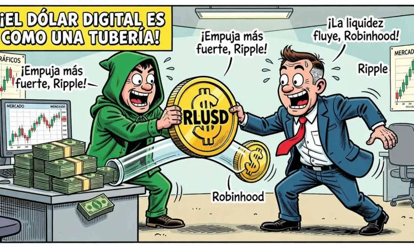 Robinhood suma RLUSD para liquidaciones y tesorería junto a Ripple