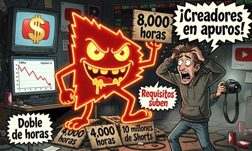 YouTube eleva requisitos de horas de visualización para monetización en 2024