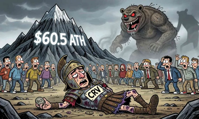 CRV se desmorona un 99,64% desde su ATH: el token de Curve DAO lucha por mantenerse sobre $0,21 el 15 de julio de 2026