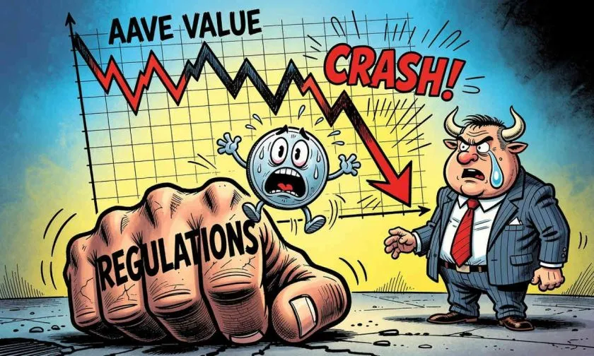 Aave se desploma un 3,5% tras su rally semanal