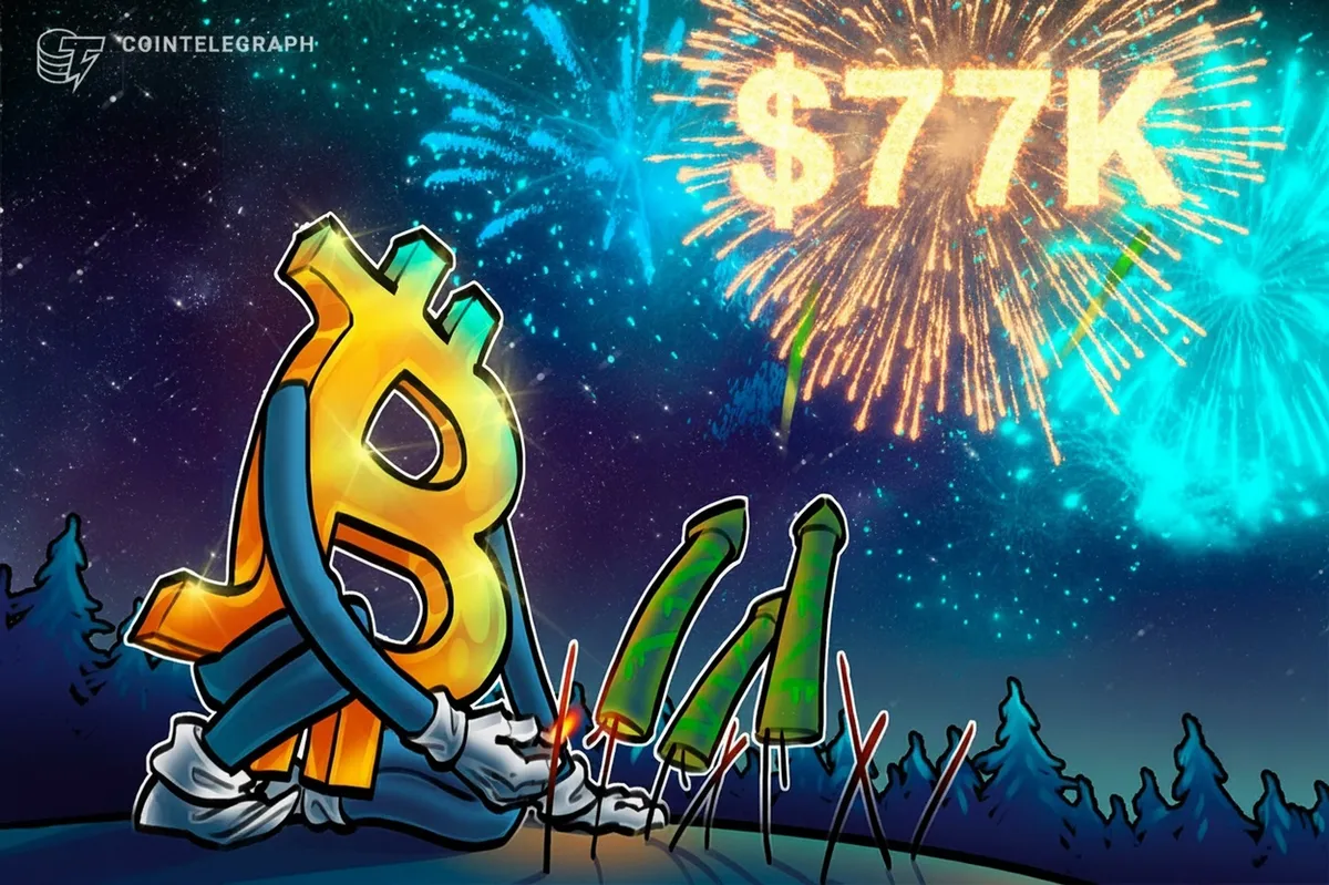 Crypto sentiment index soars to a 3-month high as Bitcoin holds $77K