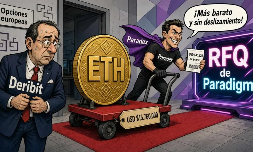 Paradex ejecuta una operación récord de opciones ETH por USD $15.760.000