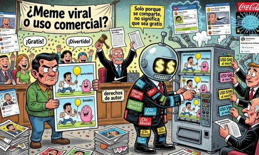 Artista demanda a Memes Apps por vender su cómic viral como plantilla publicitaria de IA