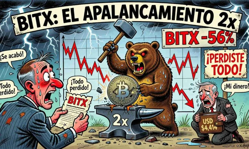 BITX se desploma 56% en 2026 debido al apalancamiento diario 2x