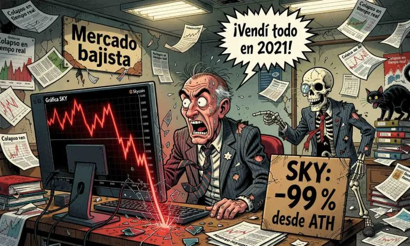 Skycoin ($SKY) en caída libre: -99% desde su máximo histórico este 28 de julio de 2026