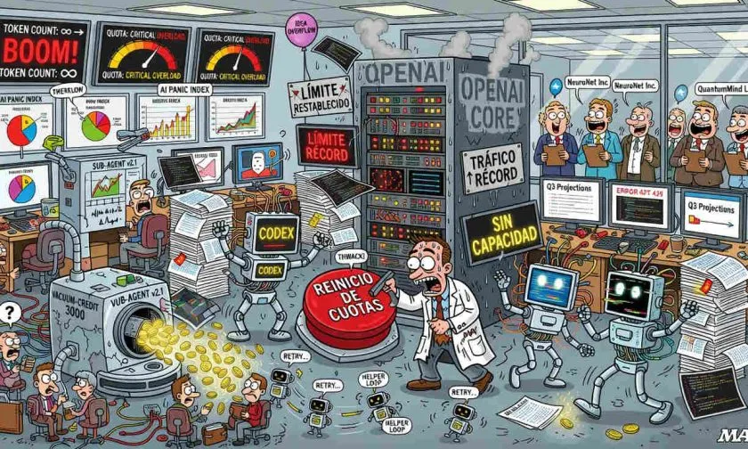 OpenAI restablece límites de Codex y ChatGPT Work tras una demanda récord