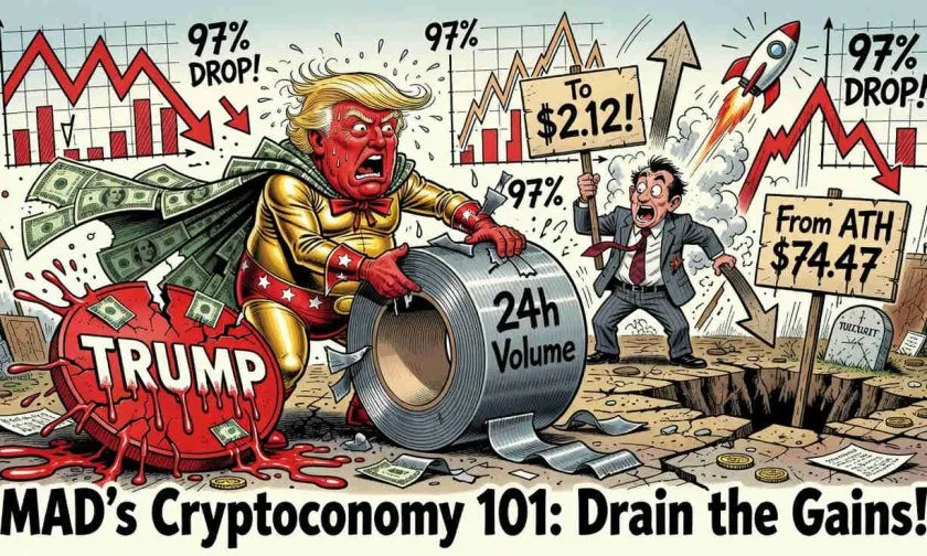 MAGA ($TRUMP) se rehúsa a morir pese a caer 97% desde su máximo histórico