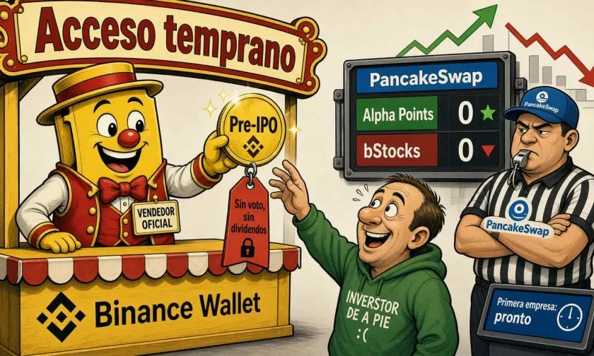Binance Wallet lanza tokens pre-IPO con asignaciones condicionadas por puntos