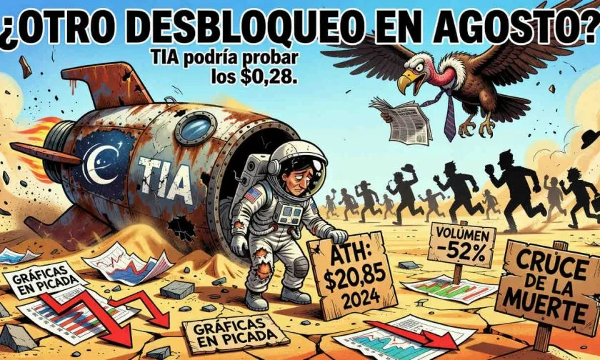 TIA se desploma un 98% desde máximos y lucha por no perder los $0,31
