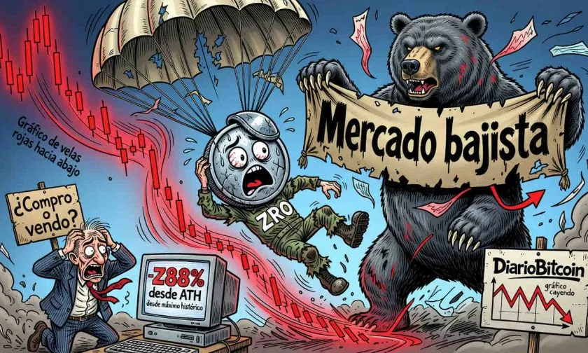 LayerZero (ZRO) extiende su caída a nuevo mínimo local mientras el volumen se derrumba