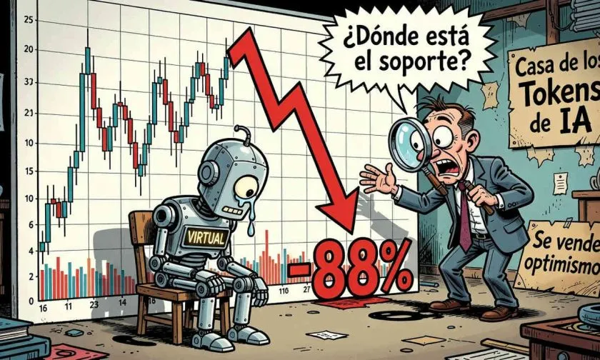 Virtuals Protocol cae 88% desde su máximo histórico y lucha por encontrar soporte
