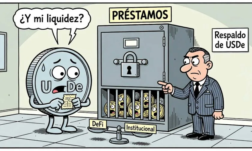 El 51,2% del respaldo de USDe en préstamos DeFi genera dudas sobre su liquidez