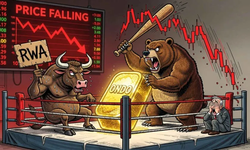 Ondo (ONDO) pierde el soporte de $0.34 en medio de un desplome del volumen y ventas masivas