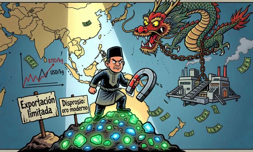 Malasia considera exportaciones limitadas de tierras raras para impulsar suministro global
