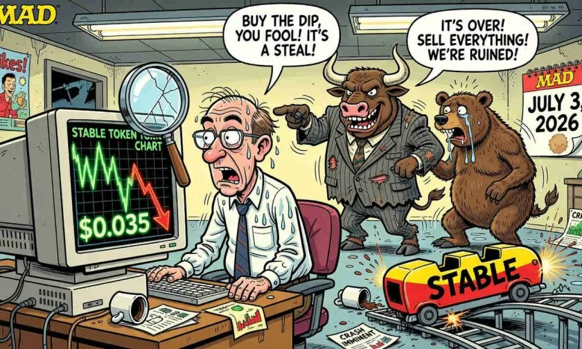 STABLE en jaque: ¿sostendrá el soporte de $0,033 tras perder un 22% desde su ATH?