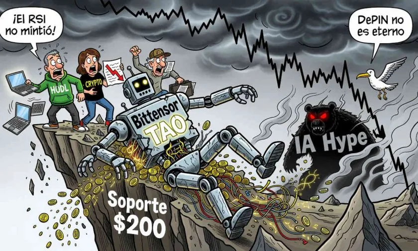 TAO se desploma un 27% en 30 días: ¿oportunidad de compra o trampa de valor en Bittensor?