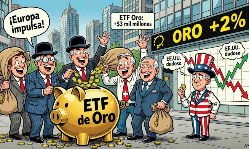 ETF de oro captan USD $3 mil millones en julio tras dos meses de salidas