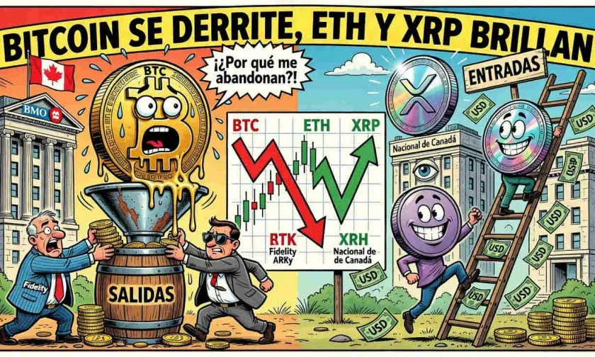 Fidelity y ARK retiran USD $131 millones de ETF de bitcoin mientras Ether y XRP ganan capital