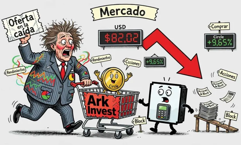 Ark Invest adquiere 456.059 acciones de Block por USD $37,4 millones en retroceso