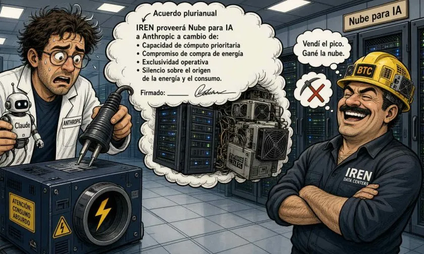 IREN diversifica desde la minería cripto hacia la nube con Anthropic