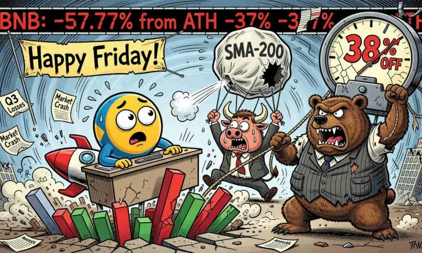 BNB se desploma un 2% mientras el volumen colapsa un 38%: ¿pánico vendedor o simple consolidación?