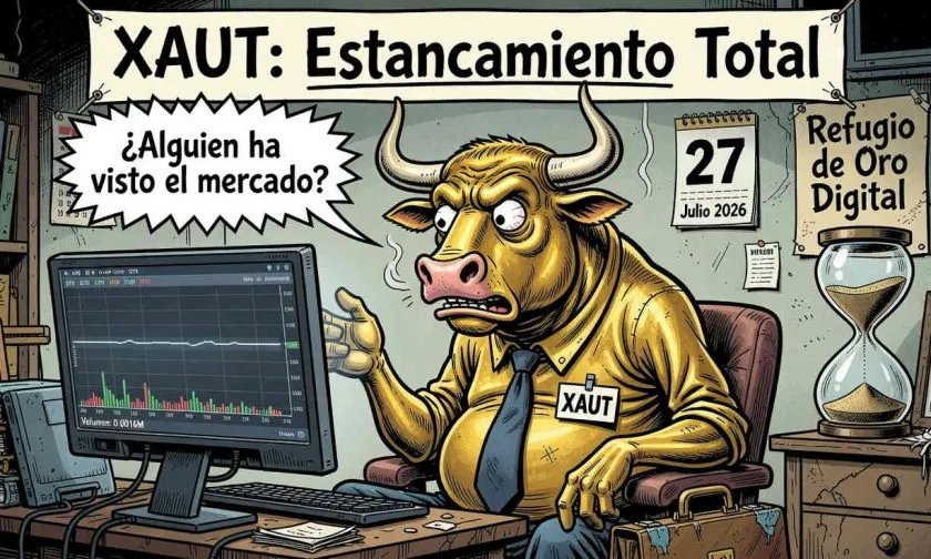 XAUT se desploma en volumen: el oro digital pierde impulso mientras los inversores aguardan señales