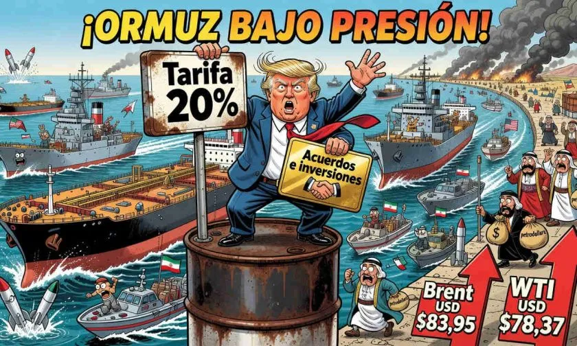 El petróleo sube mientras Trump sustituye peaje de 20 % en Ormuz por acuerdos en el Golfo