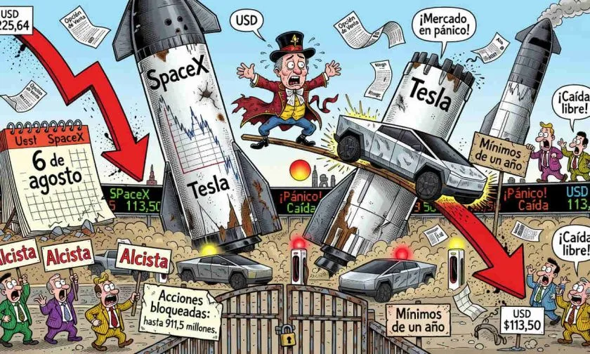 SpaceX pierde USD $1,2 billones en valor, el equivalente a toda Tesla