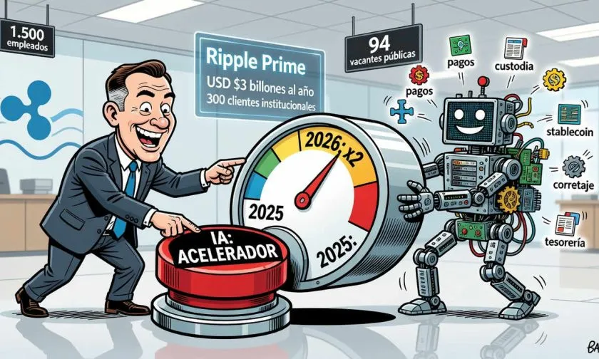 Ripple apuesta por la IA y proyecta alcanzar USD 1.000 millones de ingresos anuales en 2026