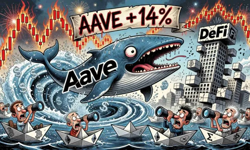 Aave desafía la corrección cripto con un alza superior al 14% en 24 horas