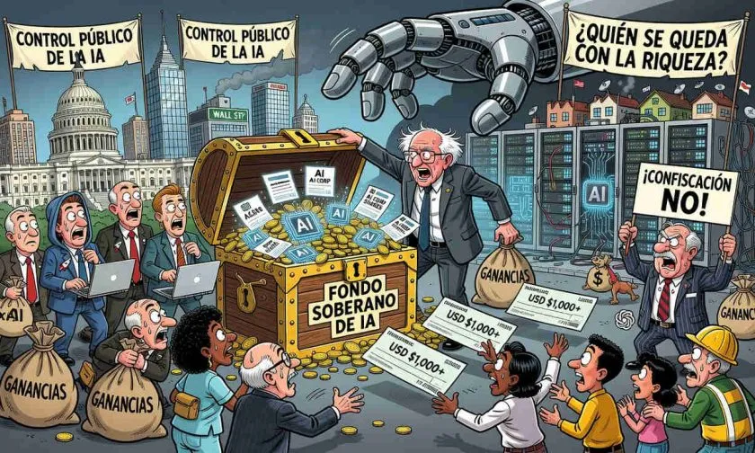 Bernie Sanders propone fondo de USD $7 billones para tomar control público de la IA