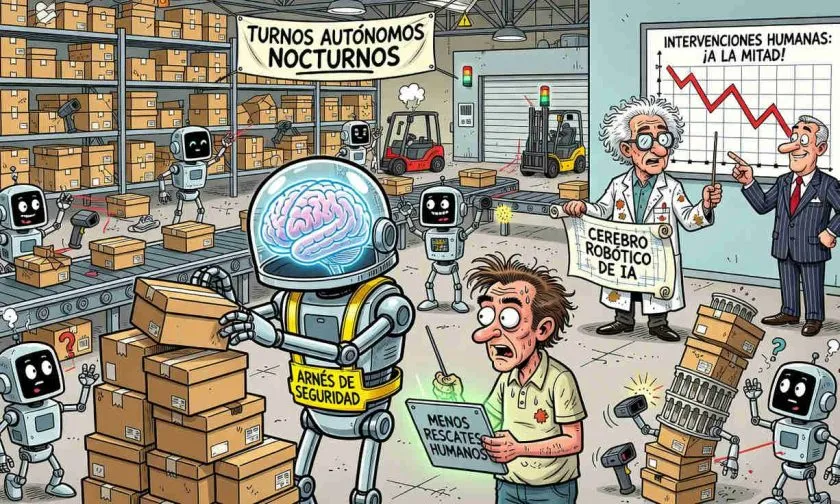 Nomagic lleva su IA para robots a almacenes reales y reduce a la mitad las intervenciones humanas