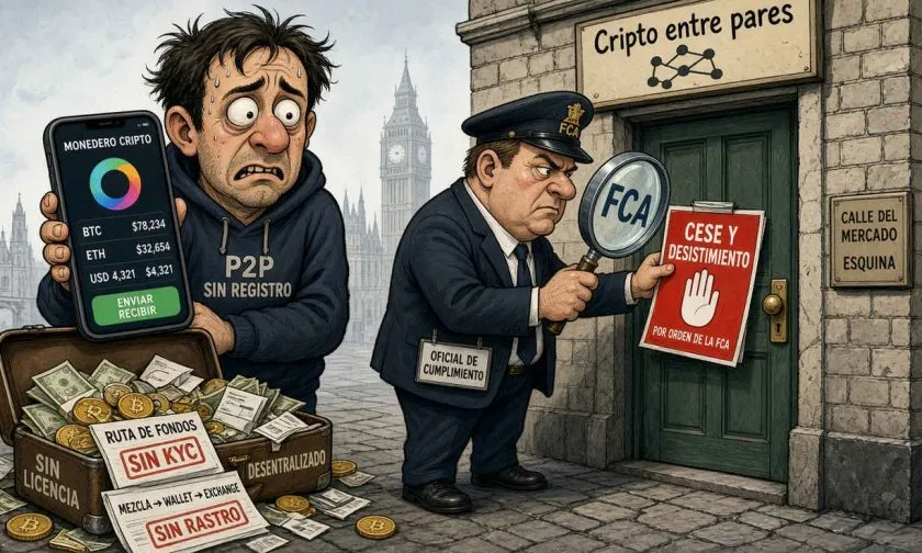 Inspección de la FCA a tres negocios de criptomonedas en Londres por operar sin registro