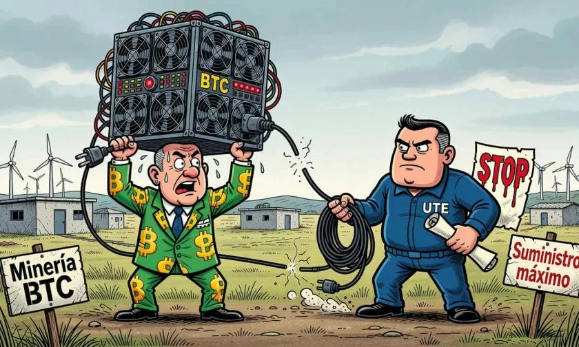 Tether cancela proyecto de minería Bitcoin en Uruguay tras conflictos energéticos