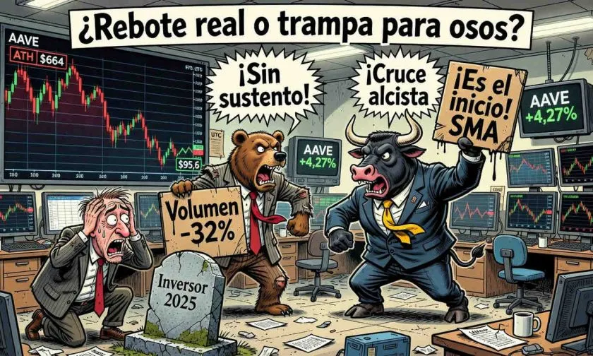 AAVE sube un 4,27% y desafía la media móvil de 200 días en USD $104,7