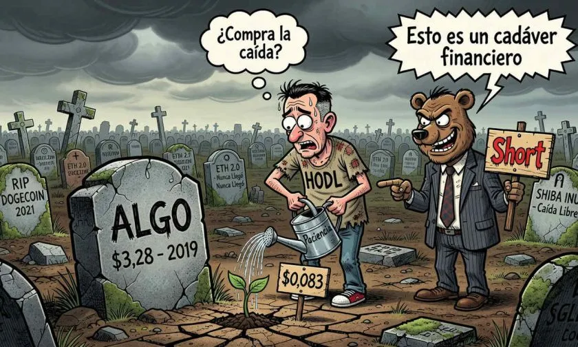 ALGO en $0,083 el 27 de julio: ¿ruptura bajista inminente o capitulación silenciosa?