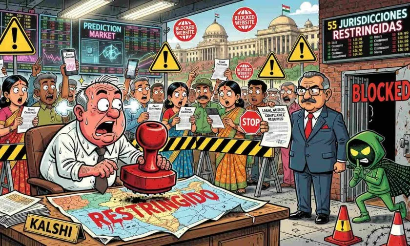 Kalshi añade India a su lista de países restringidos tras veto a mercados de predicción