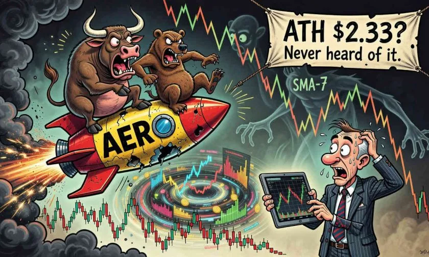 Aerodrome Finance (AERO) corrige tras rally del 50% y el volumen se desploma un 40%