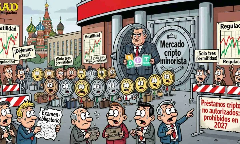 Rusia limitará a Bitcoin, Ether y USDT el acceso cripto minorista en su nuevo marco legal