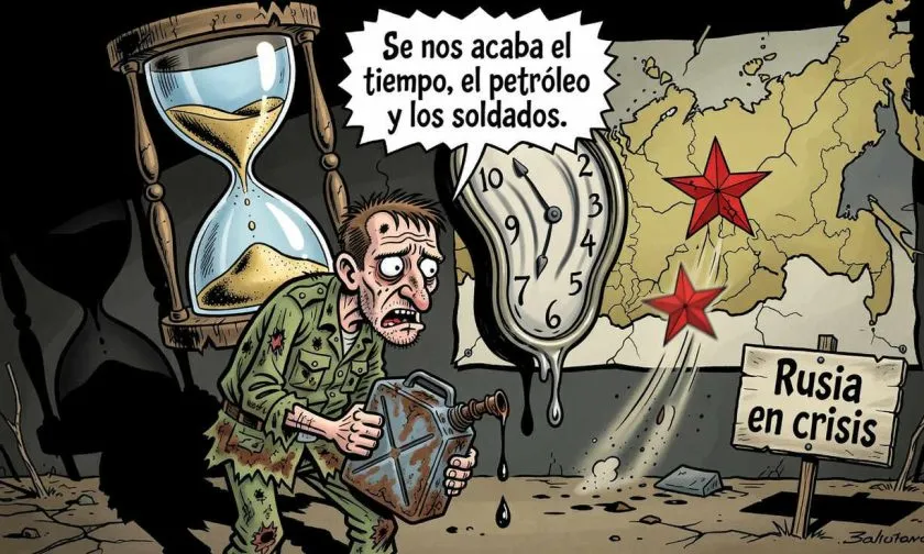 Rusia se queda sin soldados, petróleo y tiempo: la crisis que ahoga a Putin