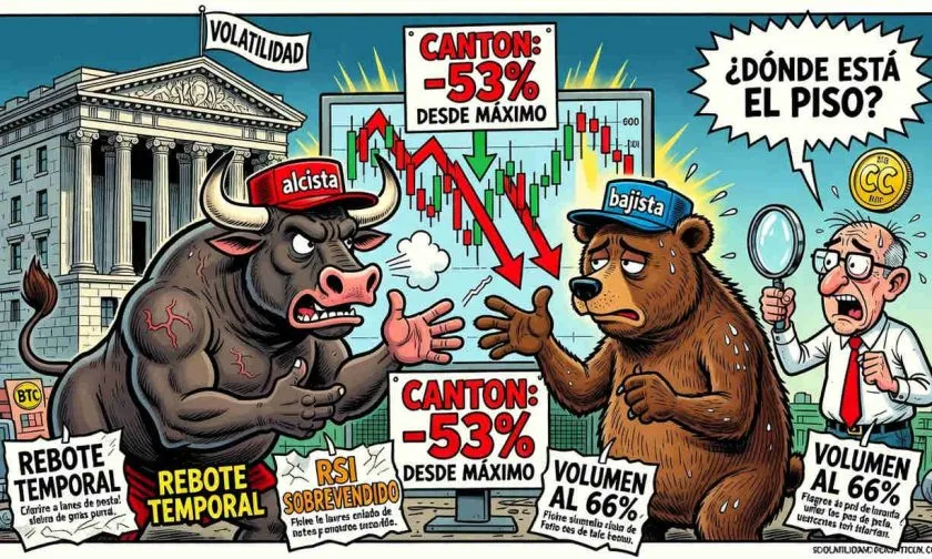 Canton ($CC) se recupera con un rebote de 2,98% pese a pérdidas acumuladas del 53,33%
