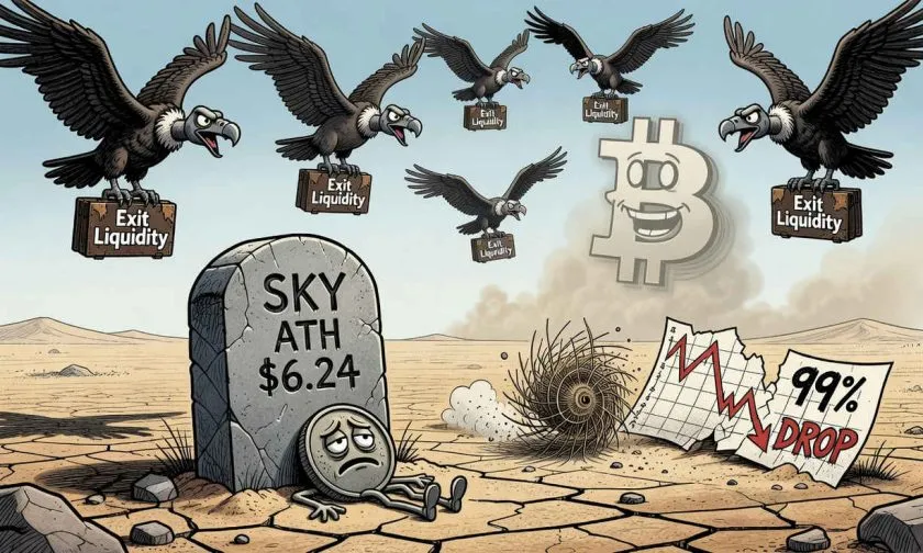 Skycoin (SKY) cae otro 4.4% el 10 de junio de 2026 y marca un nuevo declive en su espiral bajista